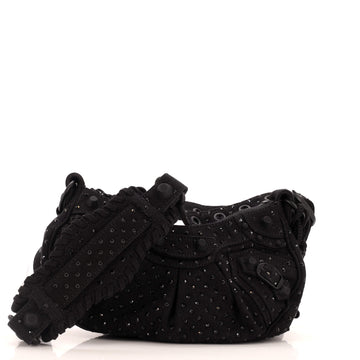 Balenciaga Le Cagole Giant Studs Shoulder Bag Rhinestones XS