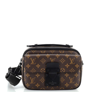 Louis Vuitton S Lock Messenger Bag Macassar Monogram Canvas