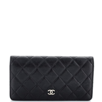 Chanel L-Yen Wallet Quilted Lambskin Long