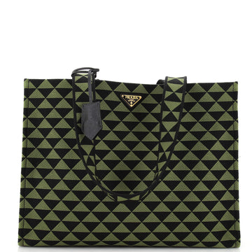 Prada Symbole Shopper Tote Jacquard Horizontal