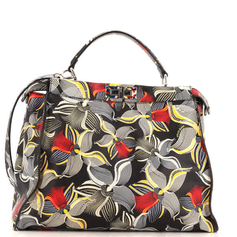 Fendi Peekaboo Bag Printed Leather Large