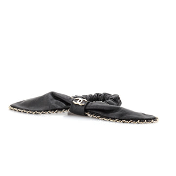 Chanel CC Chain Around Bow Scrunchie Lambskin