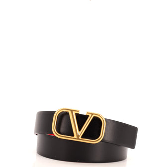 Valentino Garavani VLogo Reversible Belt Leather Wide