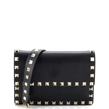 Valentino Garavani Rockstud Flap Crossbody Bag Leather Small