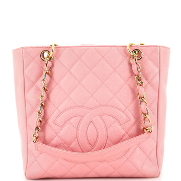 Chanel Petite Shopping Tote Quilted Caviar Large