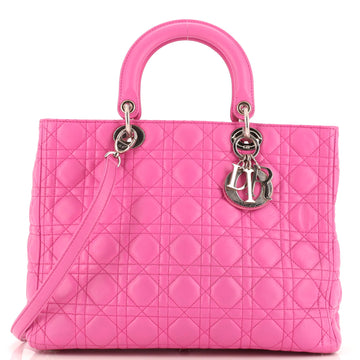 Christian Dior Lady Dior Bag Cannage Quilt Lambskin Large