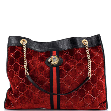 Gucci Rajah Chain Tote GG Velvet Large