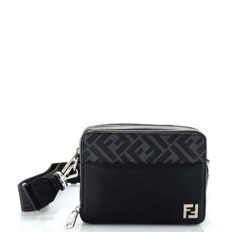 Fendi Front Pocket Camera Bag Zucca Coated Canvas and Leather