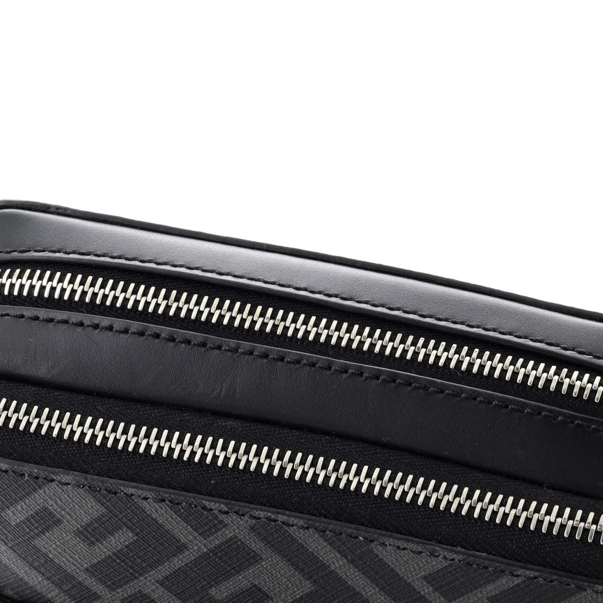 2693771 Fendi Front Pocket Camera Bag Zucca Coated Canvas and Leather Black 2693771