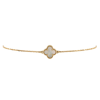 Van Cleef & Arpels Sweet Alhambra Bracelet 18K Yellow Gold and Mother of Pearl