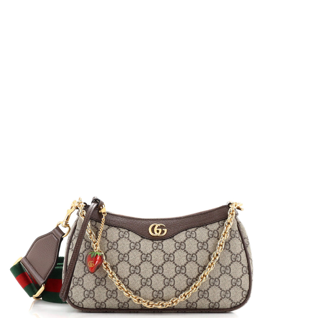 Gucci Ophidia Charm Shoulder Bag GG Coated Canvas Small Brown 2693922