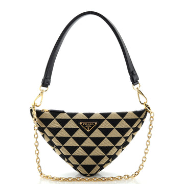 Prada Symbole Triangle Bag Jacquard Mini