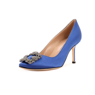 Manolo Blahnik Women's Hangisi Pumps Satin 90
