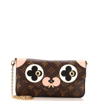 Louis Vuitton Felicie Pochette Limited Edition Valentine Dog Monogram Canvas