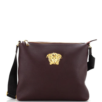 Versace Palazzo Medusa Zip Messenger Bag Leather Medium