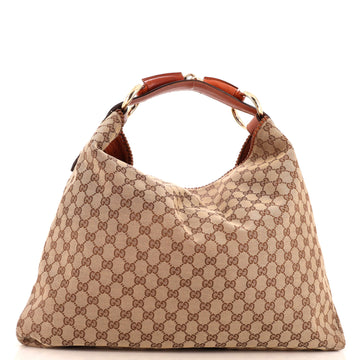 Gucci Horsebit Hobo GG Canvas Large