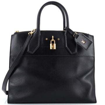 Louis Vuitton City Steamer Handbag Leather MM