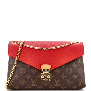 Louis Vuitton Pallas Chain Shoulder Bag Monogram Canvas and Calfskin
