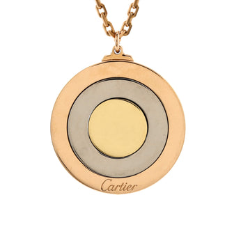Cartier Trinity Movable Disc Pendant Necklace 18K Tricolor Gold