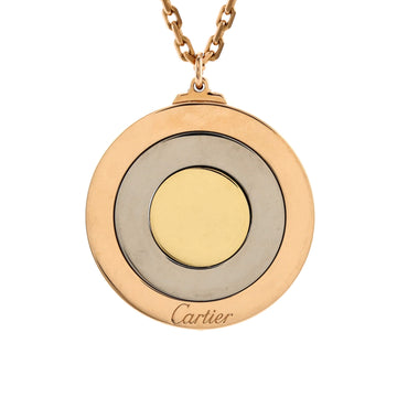 Cartier Trinity Movable Disc Pendant Necklace 18K Tricolor Gold