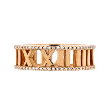 Tiffany & Co. Atlas Open Ring 18K Rose Gold with Diamond 7mm