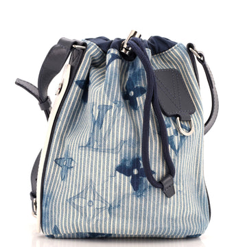 Louis Vuitton Sac Marin Bag Limited Edition Monogram Watercolor Stripes Denim BB