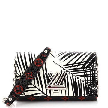 Louis Vuitton Twist Chain Wallet Limited Edition Palm Print Leather with Monogram Infrarouge