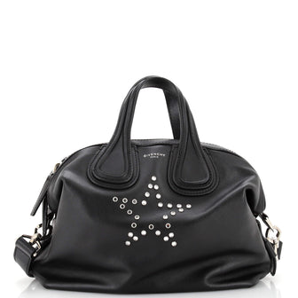 Givenchy Nightingale Satchel Studded Waxed Leather Small