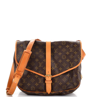 Louis Vuitton Saumur Handbag Monogram Canvas 35