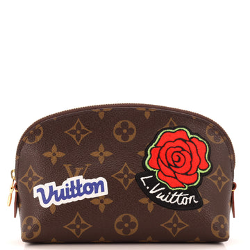 Louis Vuitton Cosmetic Pouch Limited Edition Patches Monogram Canvas