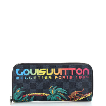 Louis Vuitton Zippy Wallet Limited Edition Damier Cobalt Jungle Vertical