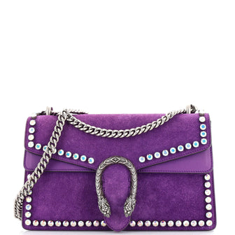 Gucci Dionysus Bag Crystal Embellished Suede Small