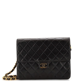 Chanel Vintage Clutch with Chain Quilted Leather Small