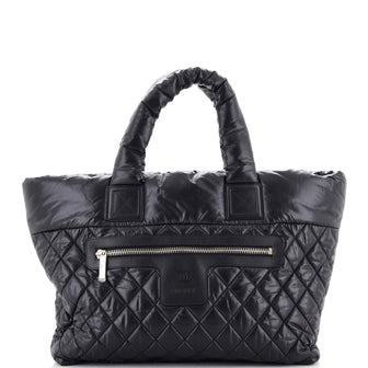 Chanel Coco Cocoon Zipped Tote Quilted Nylon Large