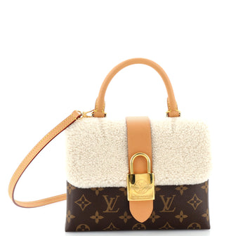 Louis Vuitton Locky Handbag Monogram Canvas with Shearling BB