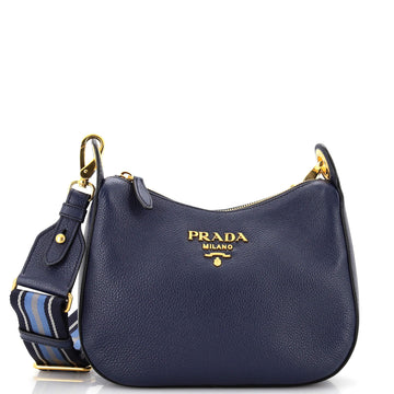 Prada Dual Strap Messenger Vitello Daino