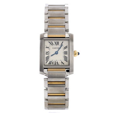 Cartier Tank Francaise Quartz Watch Stainless Steel and Yellow Gold 20