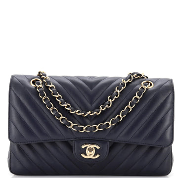 Chanel Classic Double Flap Bag Chevron Lambskin Medium