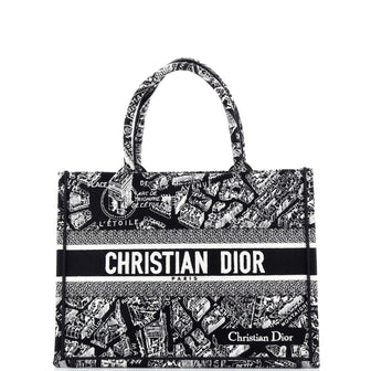 Christian Dior Book Tote Embroidered Canvas Medium
