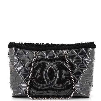 Chanel Funny Tweed Tote Quilted Vinyl Small