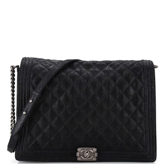 Chanel Boy Flap Bag Quilted Gentle Iridescent Calfskin XL