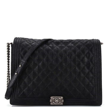 Chanel Boy Flap Bag Quilted Gentle Iridescent Calfskin XL