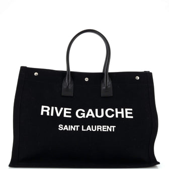 Saint Laurent Rive Gauche Shopper Tote Canvas Large