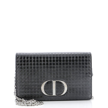 Christian Dior 30 Montaigne 2-in-1 Pouch Micro Cannage Metallic Calfskin