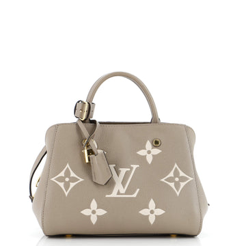 Louis Vuitton Montaigne Handbag Bicolor Monogram Empreinte Giant BB