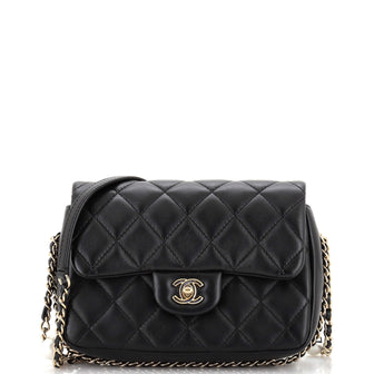 Chanel My Precious Pearls Chain Flap Bag Quilted Lambskin Medium