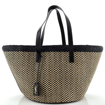 Saint Laurent Panier Tote Woven Raffia Medium