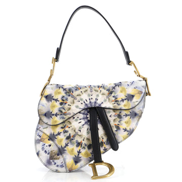 Christian Dior Saddle Handbag Beaded Embroidered KaleiDiorscopic Calfskin Medium