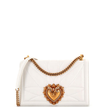 Dolce & Gabbana Devotion Shoulder Bag Quilted Leather Large