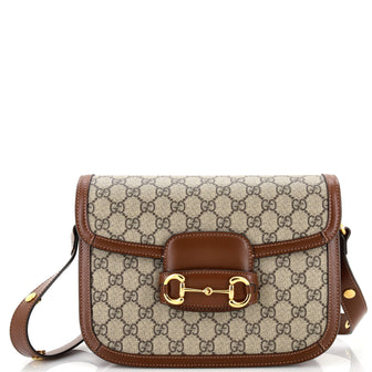 Gucci Horsebit 1955 Shoulder Bag GG Coated Canvas Small